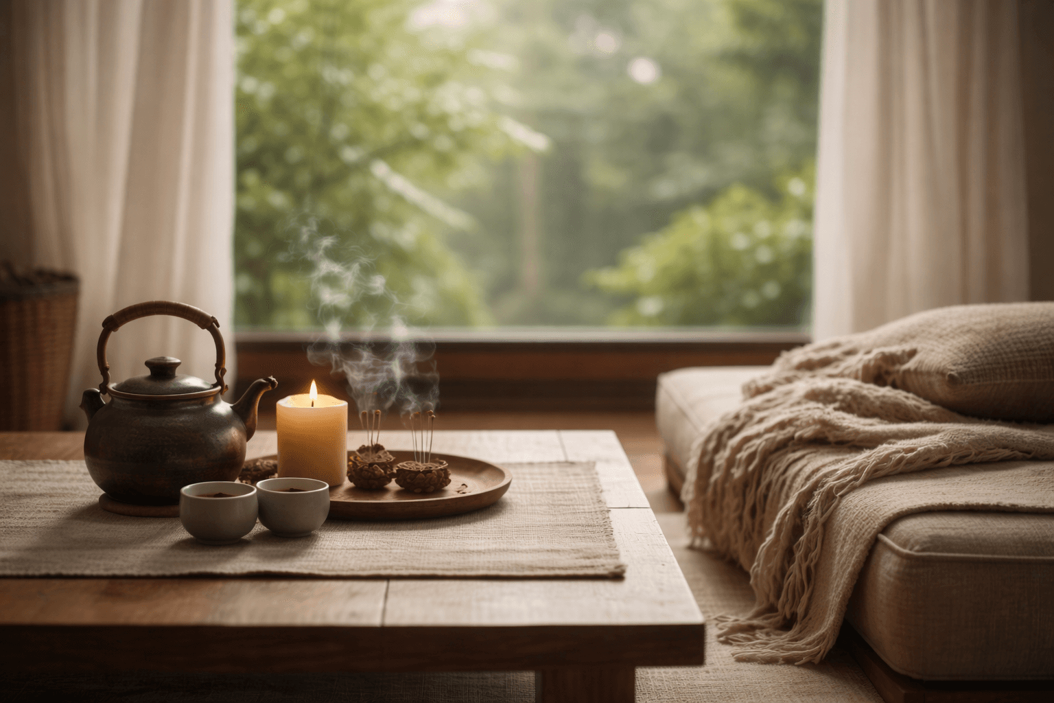 Editorial ritual imagery for Seijaku practice